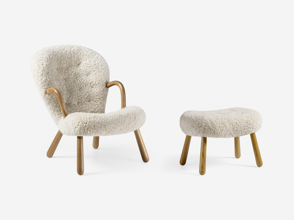 Dagmar Clam Stool (Sheepskin)