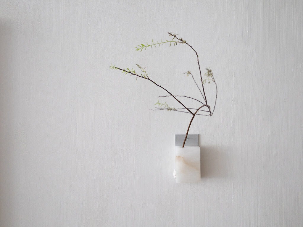 Elizabeth Lenny Alabaster Wall Vase No. 10 by Elizabeth Lenny