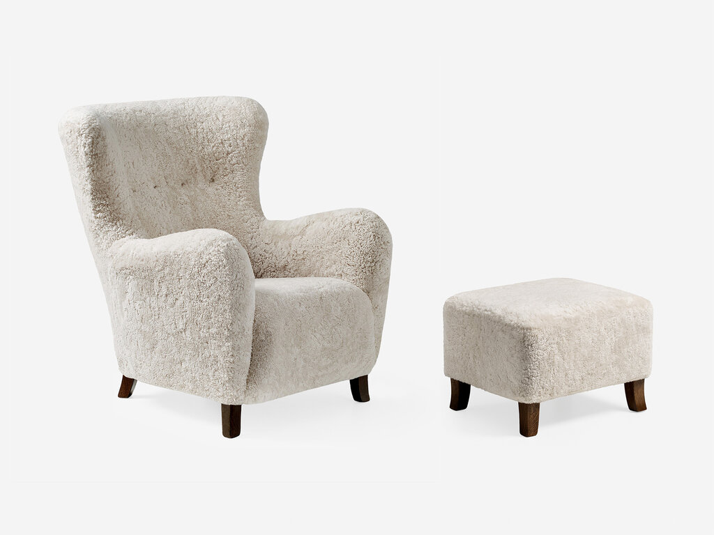 Dagmar Sampo Footstool (Sheepskin)