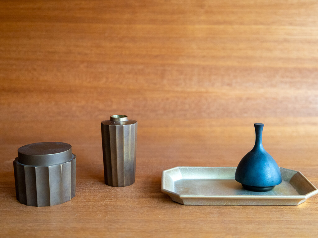 Arii Yuka for Nousaku Brass Flower Vase