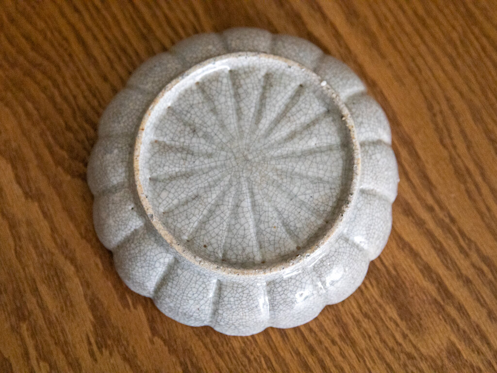 Antique Japanese Seto flower dish