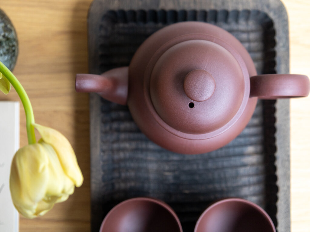 Jonas Lindholm Tall Teapot in Red Clay