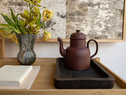 Jonas Lindholm Tall Teapot in Red Clay