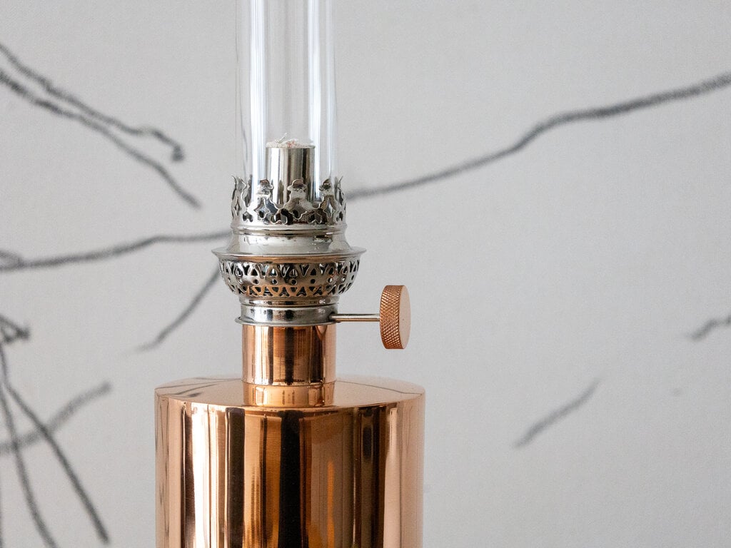 Broberg & Ridderstrål for Klong Patina oil lamp, small raw copper