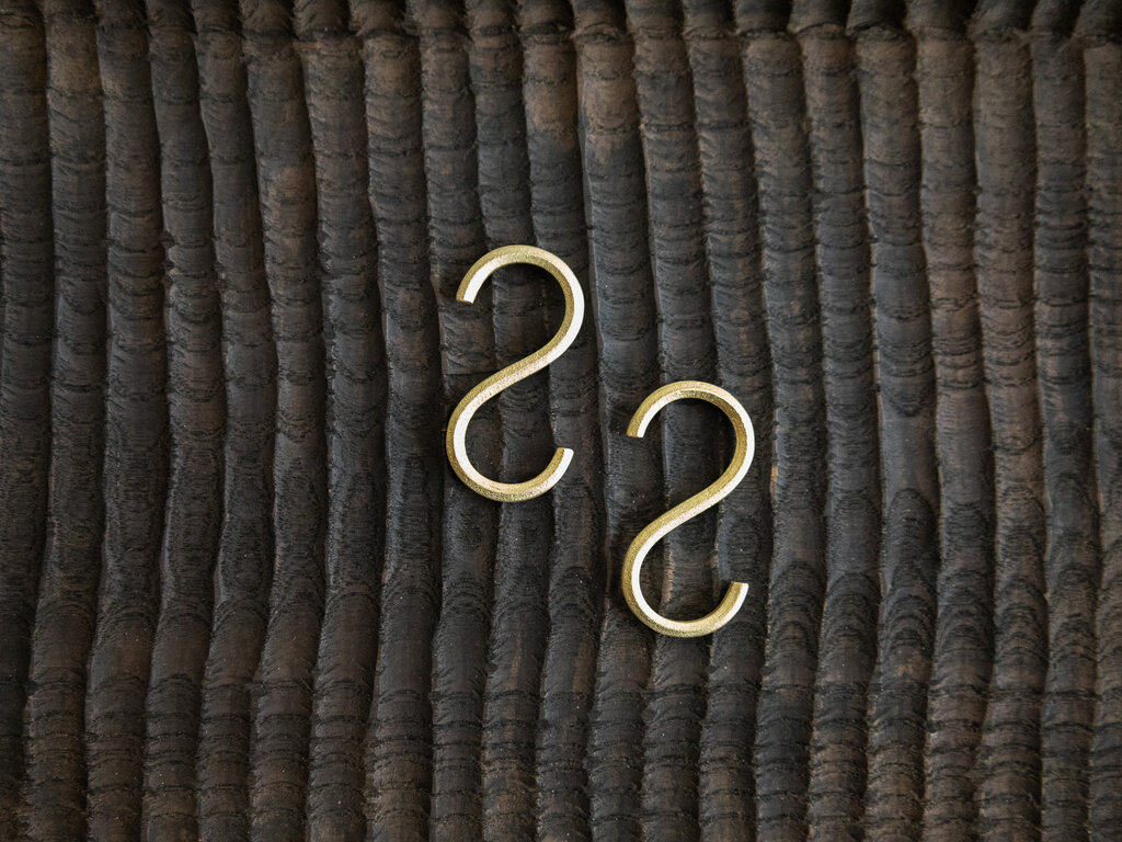 Oji Masanori for Futagami Brass S Hooks (Set of 2)