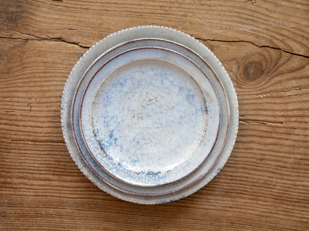 Yoji Yamada Large White Glaze Dish 25