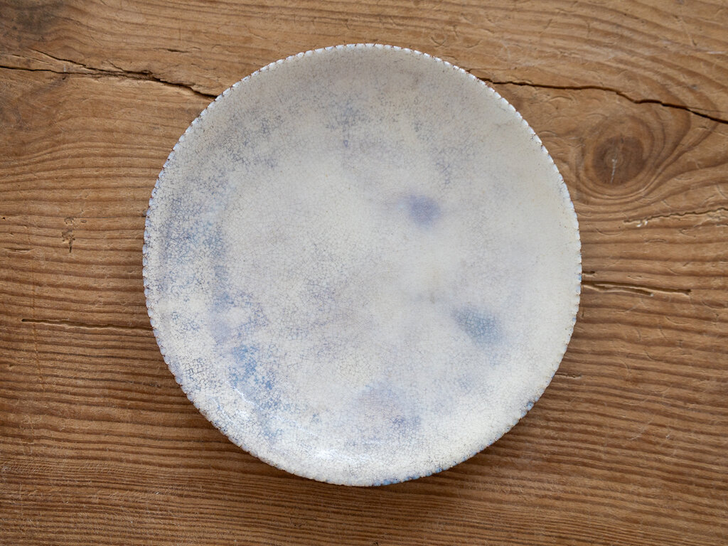 Yoji Yamada Large White Glaze Dish 25
