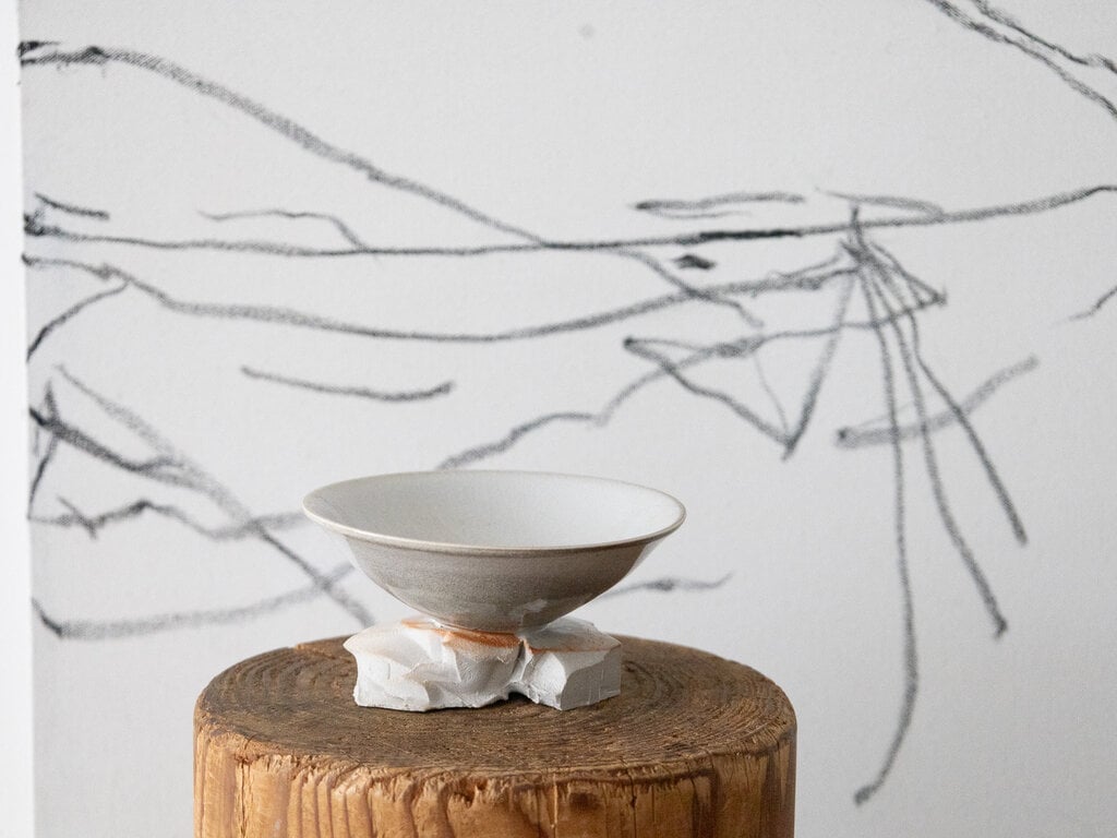 Liyang Zhang Quarry cup by Liyang Zhang, Grey Porcelain in Oyster Glaze