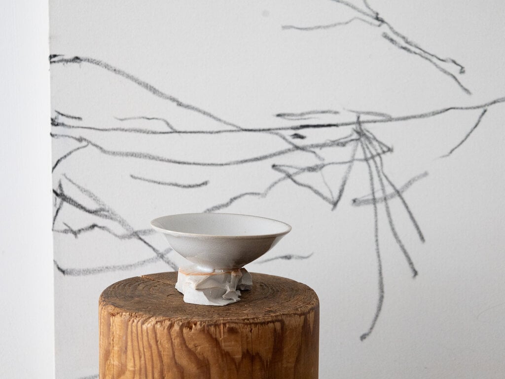 Liyang Zhang Quarry cup by Liyang Zhang, Grey Porcelain in Oyster Glaze