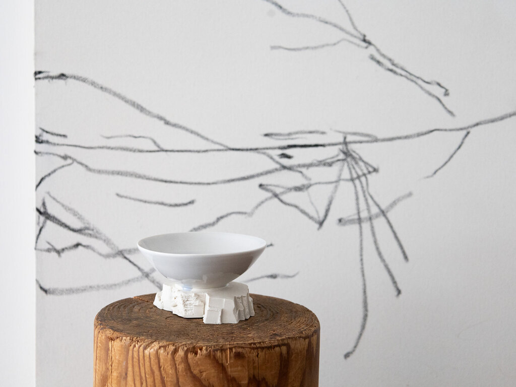 Liyang Zhang Quarry cup by Liyang Zhang, White Porcelain in Celadon Glaze 1