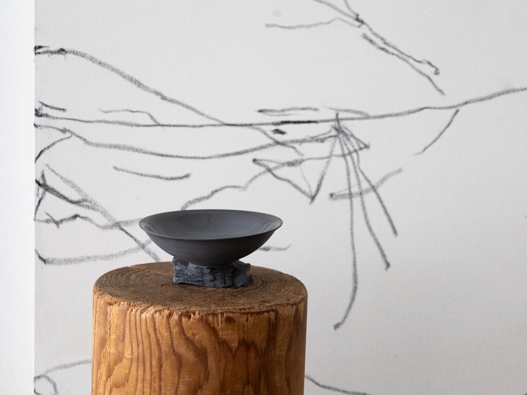 Liyang Zhang Quarry cup by Liyang Zhang, Black Porcelain and Clear Glaze 2