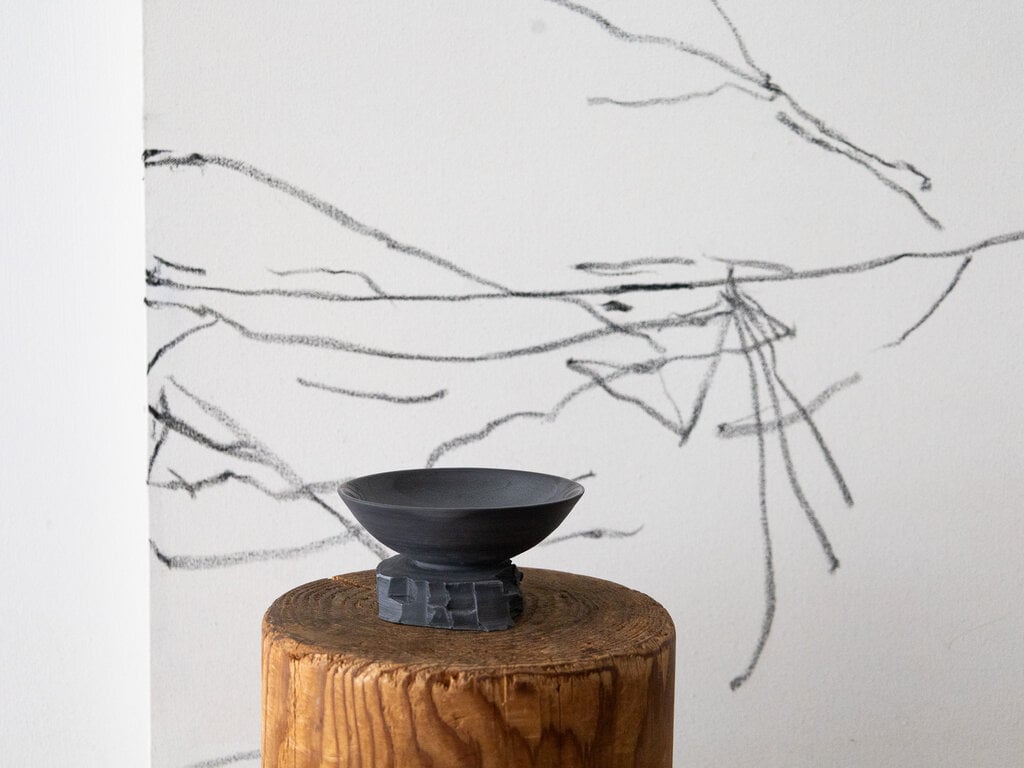 Liyang Zhang Quarry cup by Liyang Zhang, Black Porcelain and Clear Glaze 3