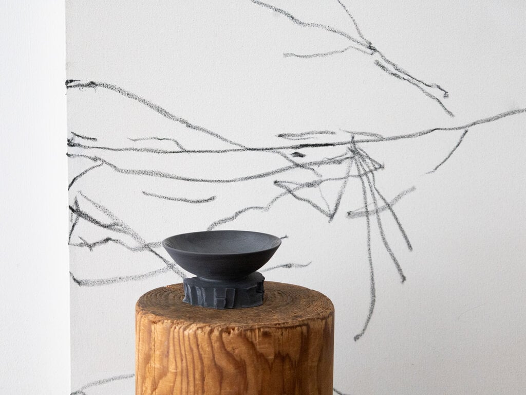 Liyang Zhang Quarry cup by Liyang Zhang, Black Porcelain and Clear Glaze 3
