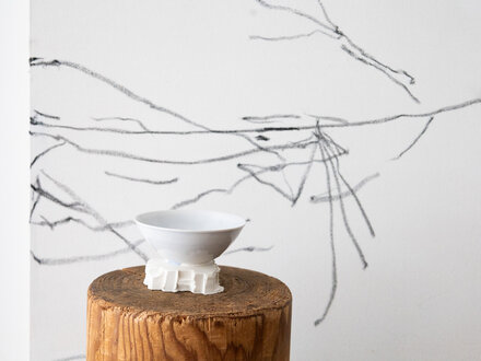 Liyang Zhang Quarry cup by Liyang Zhang, White Porcelain in Celadon Glaze 2