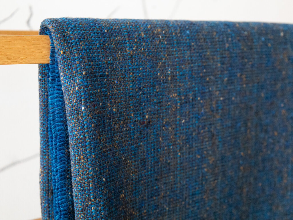 Mourne Textiles Mourne Tweed Large Throw - Ink Blue