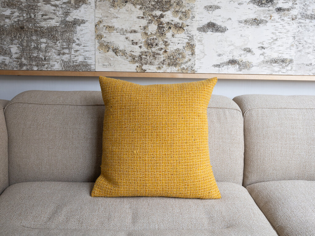 Mourne Textiles Cloughmore Tweed Cushion (Yellow)