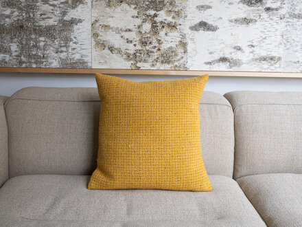 Mourne Textiles Cloughmore Tweed Cushion (Yellow)
