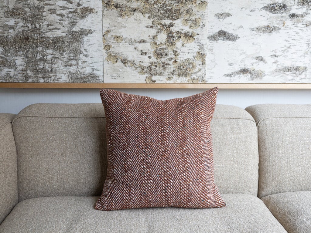 Mourne Textiles Textured Herringbone Cushion (Bracken)