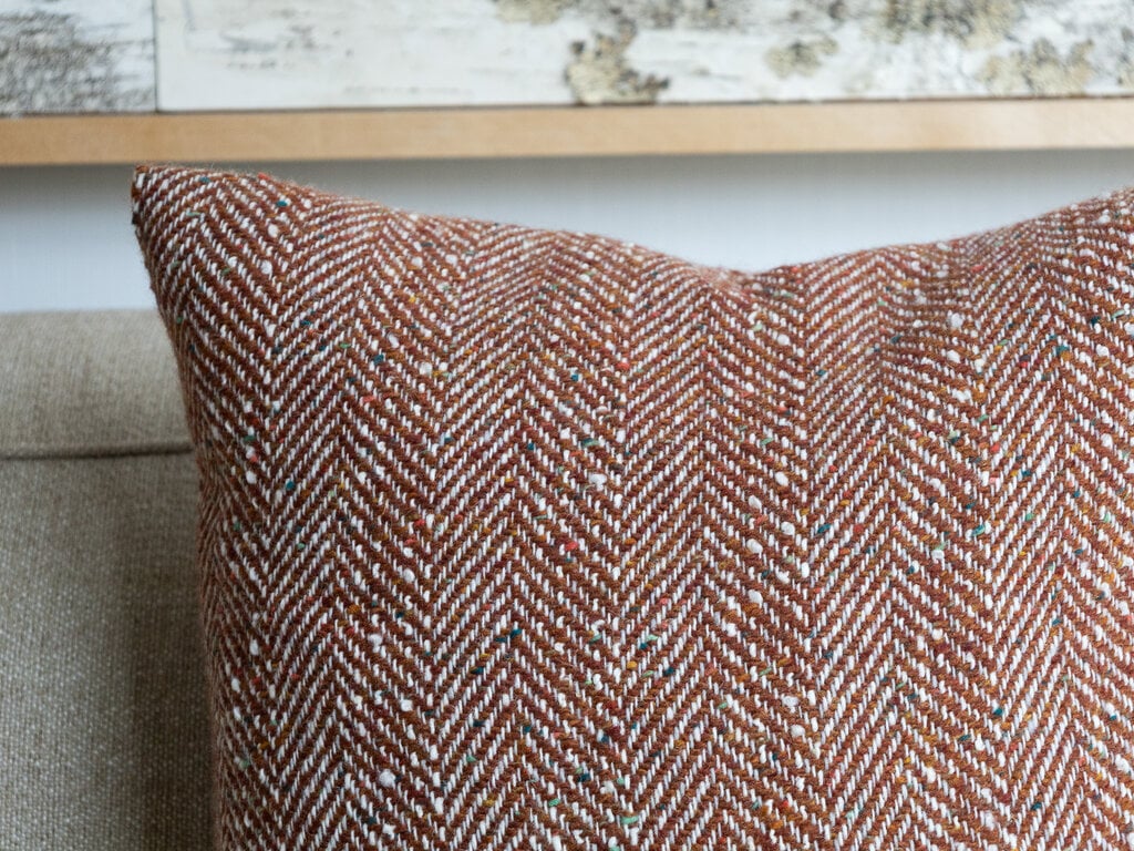 Mourne Textiles Textured Herringbone Cushion (Bracken)