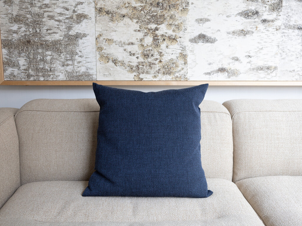 Mourne Textiles Check Cushion (Bilberry)