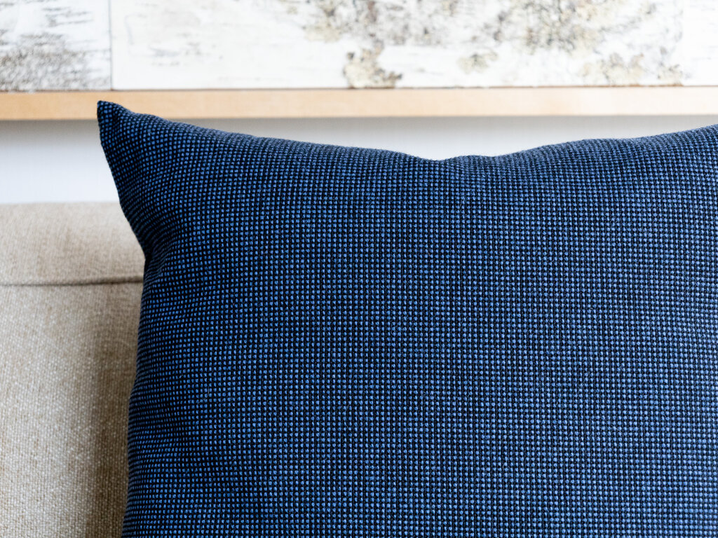 Mourne Textiles Check Cushion (Bilberry)