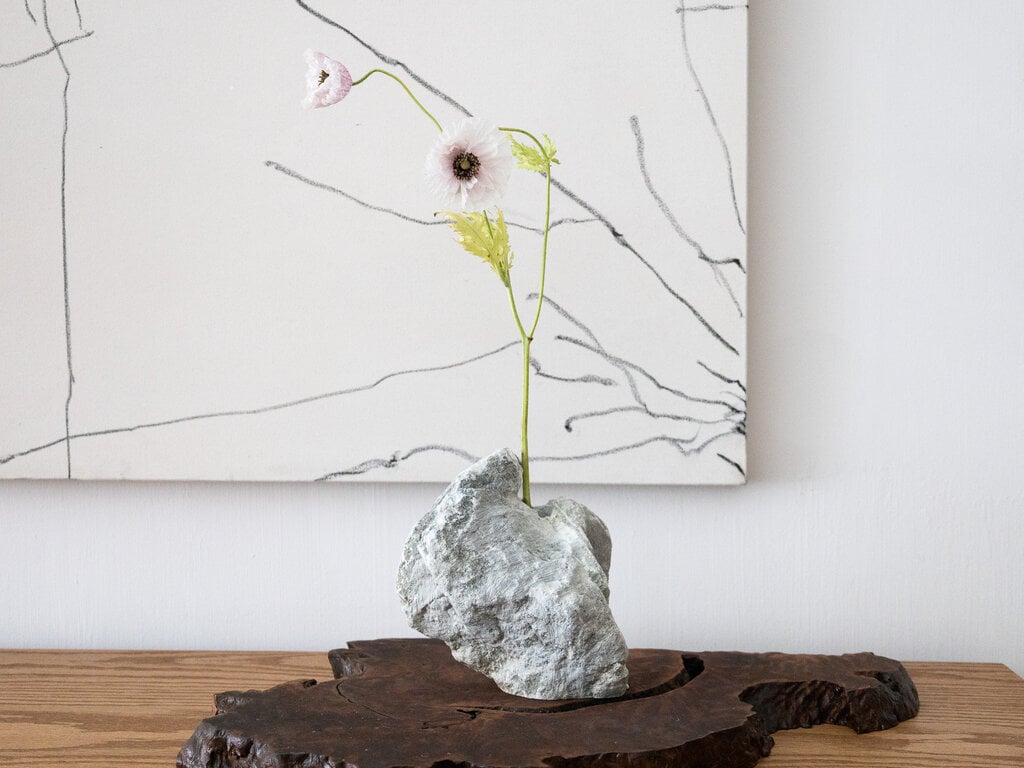 No. 28 Textured Green Soapstone Vase by Elizabeth Lenny