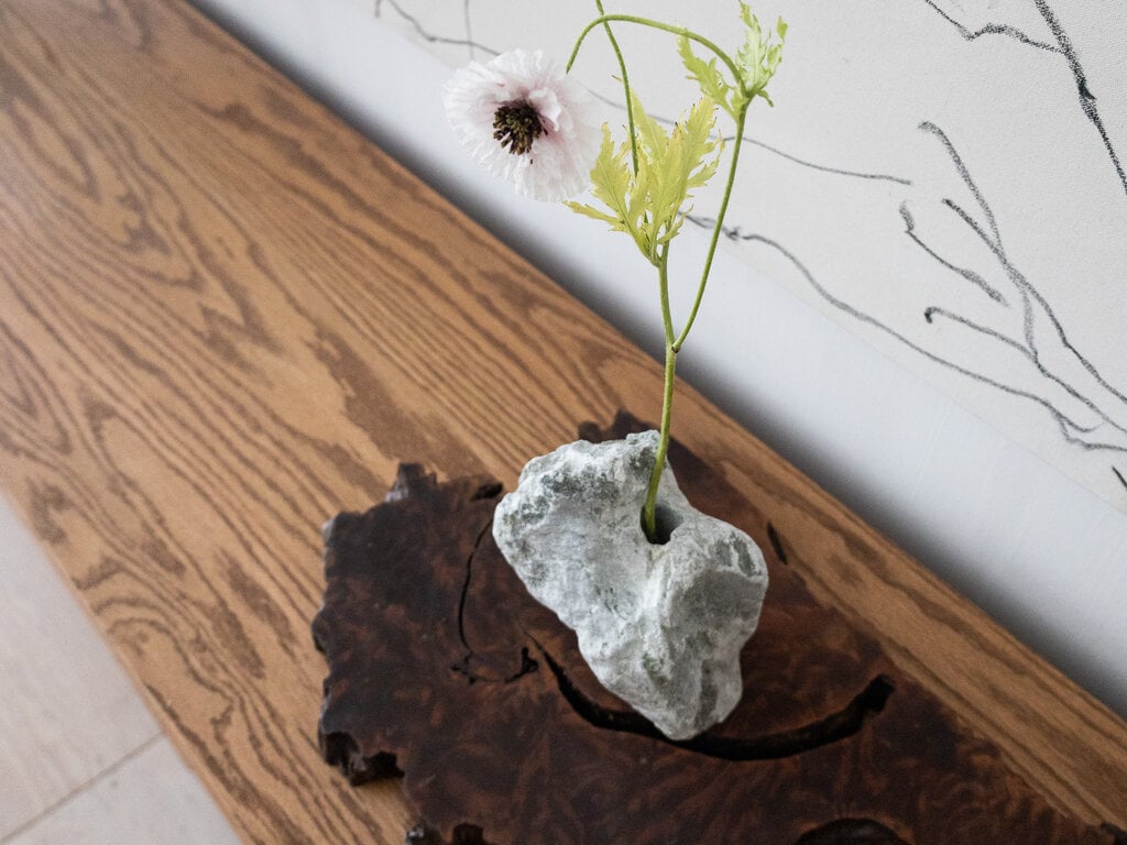 No. 28 Textured Green Soapstone Vase by Elizabeth Lenny