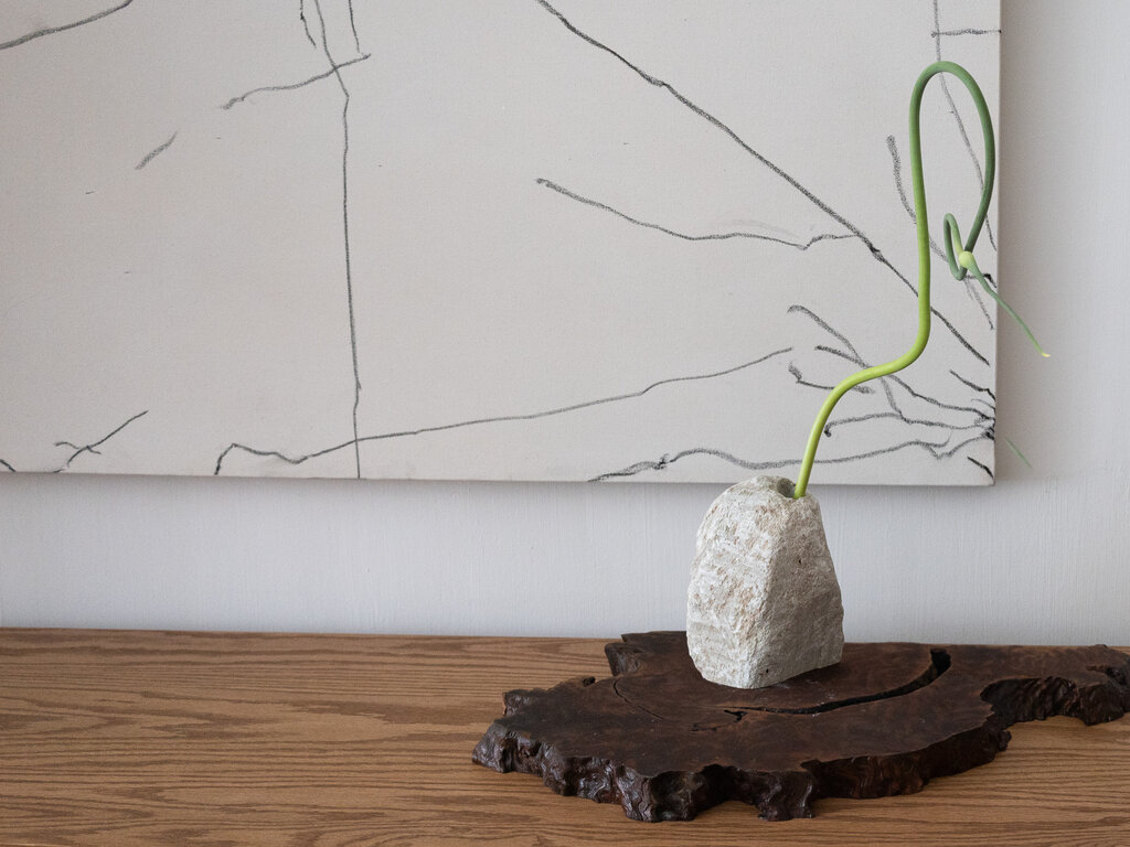 Elizabeth Lenny No. 27 Textured Green Soapstone Vase