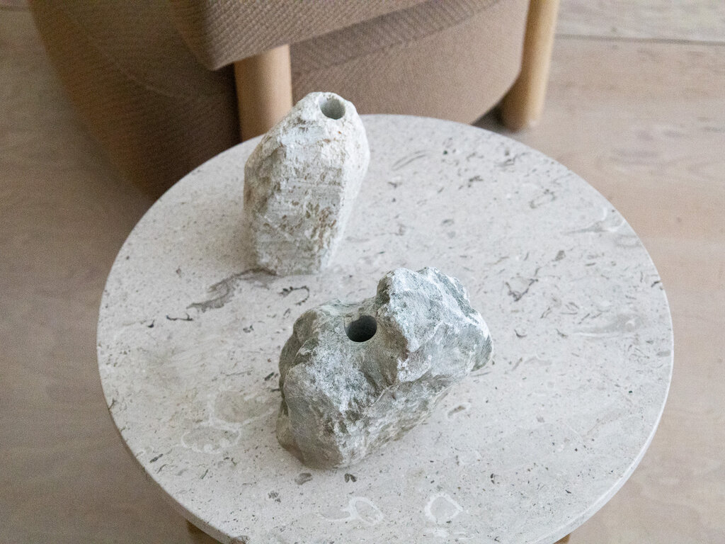 Elizabeth Lenny No. 27 Textured Green Soapstone Vase