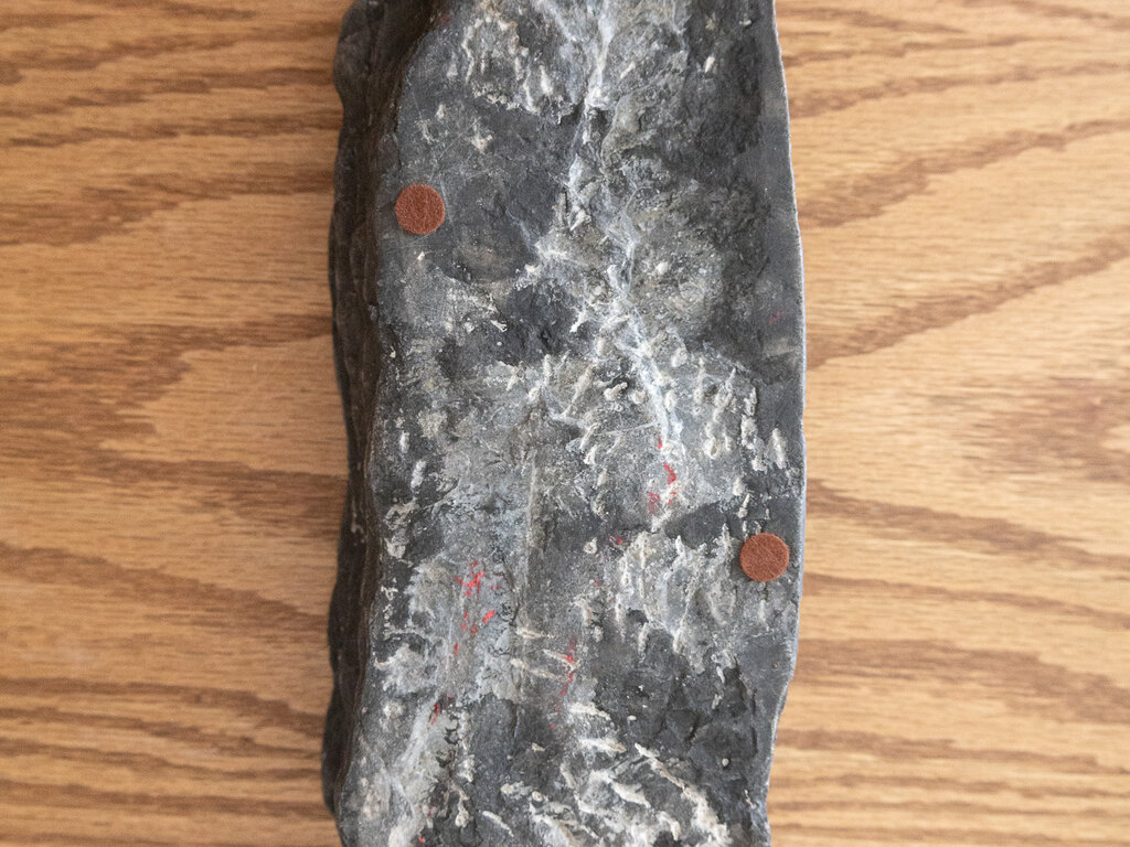 Antique Japanese natural ink stone well