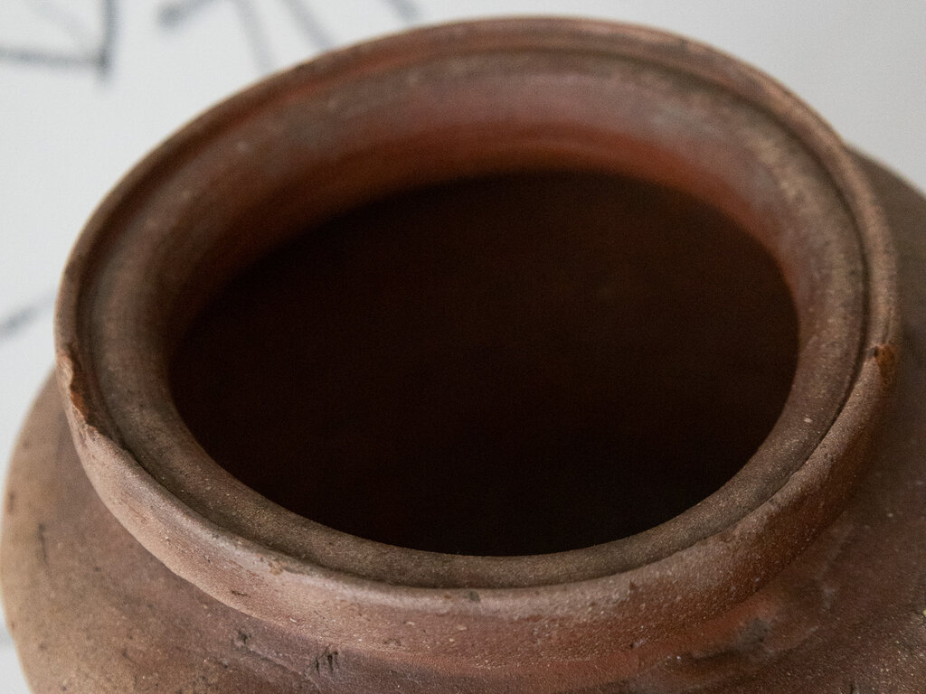 Antique Kamakura Period Tokoname Fushiki Water Jar