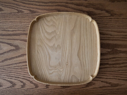 Antique vintage Japanese square chestnut tray