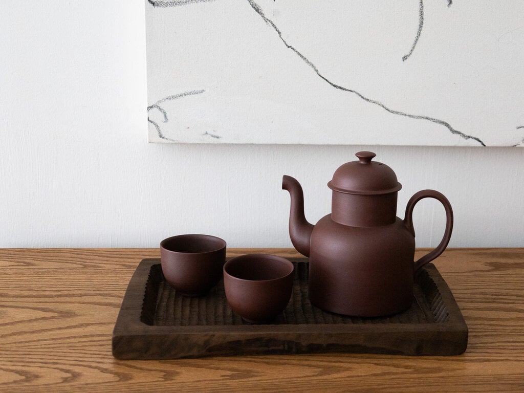 Antique Antique natural form dark wagatabon tray