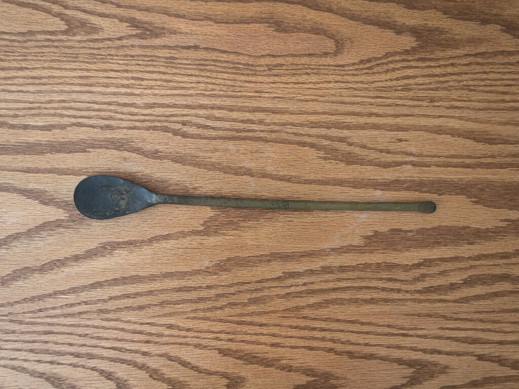 Antique Antique Dark Brass Spoon