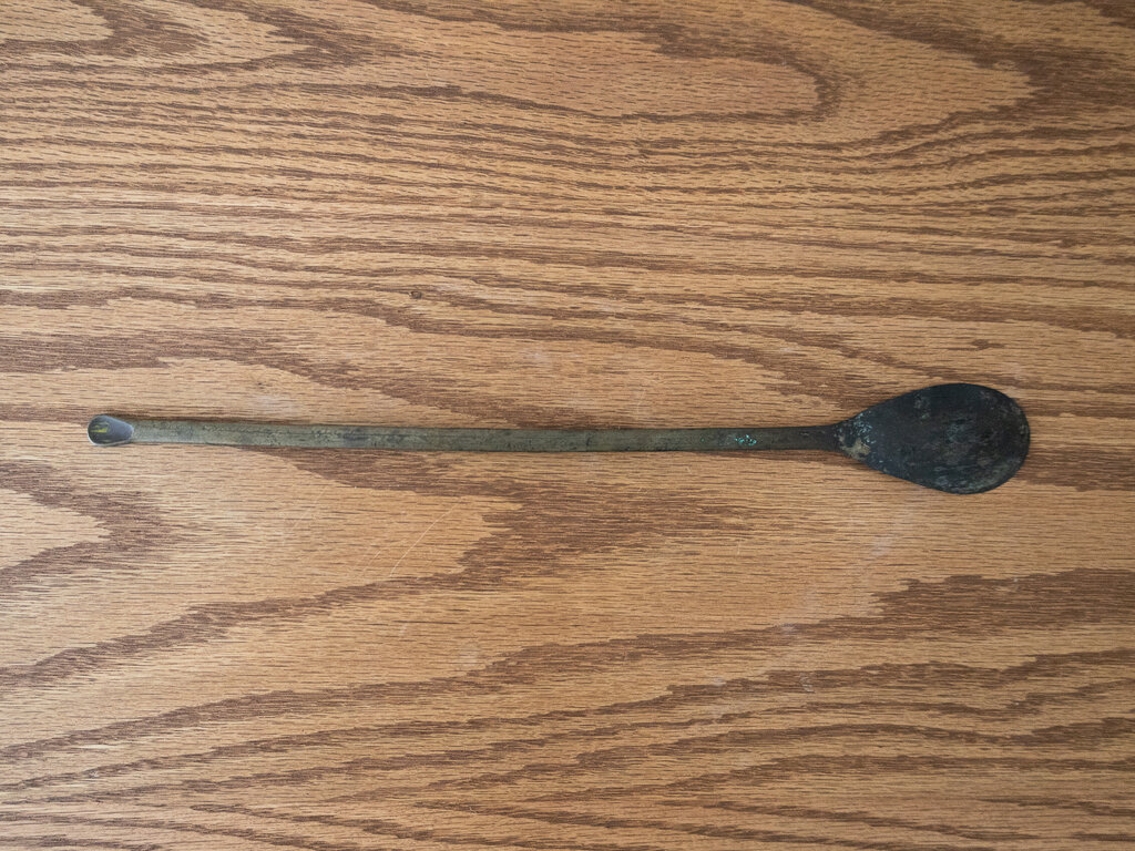 Antique Antique Dark Brass Spoon