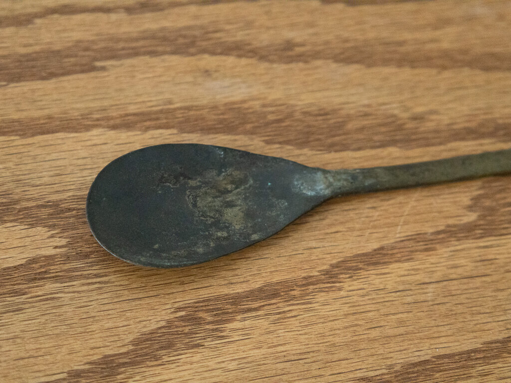 Antique Antique Dark Brass Spoon