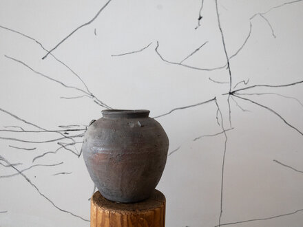 Antique Bizen Three-eared Vase