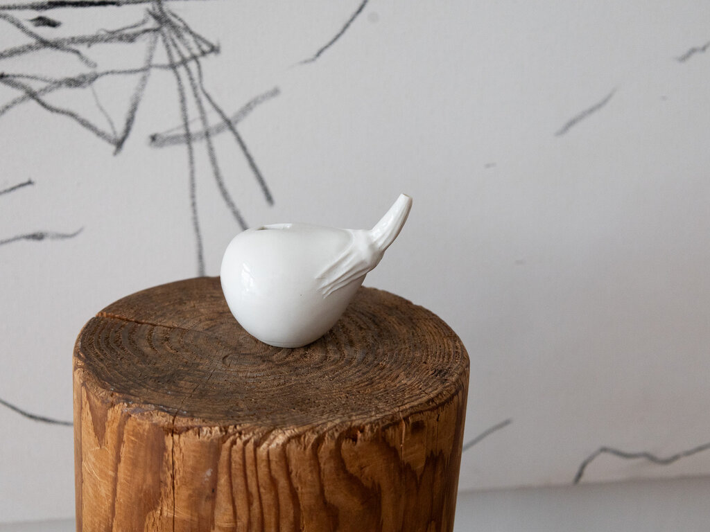 Renaud Sauvé Porcelain Calligraphy Water Dropper (Eggplant)
