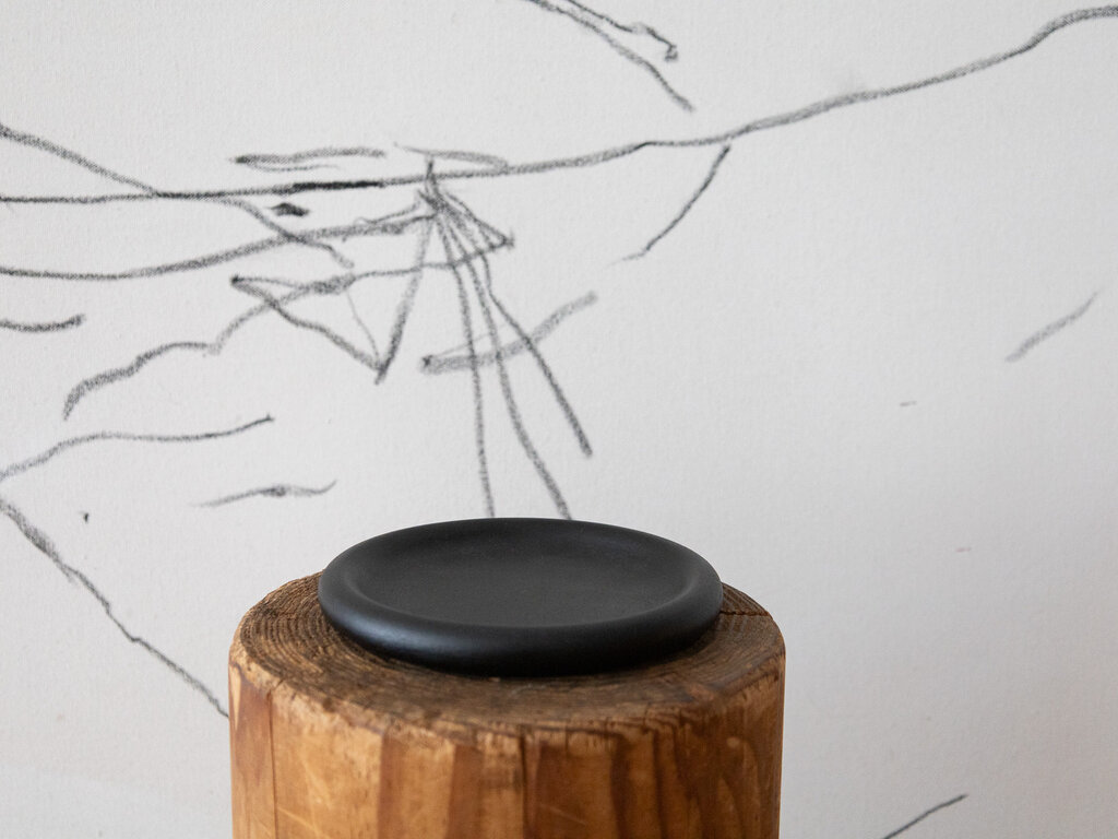 Takashi Tomii Black Magnolia Urushi Bottle Coaster