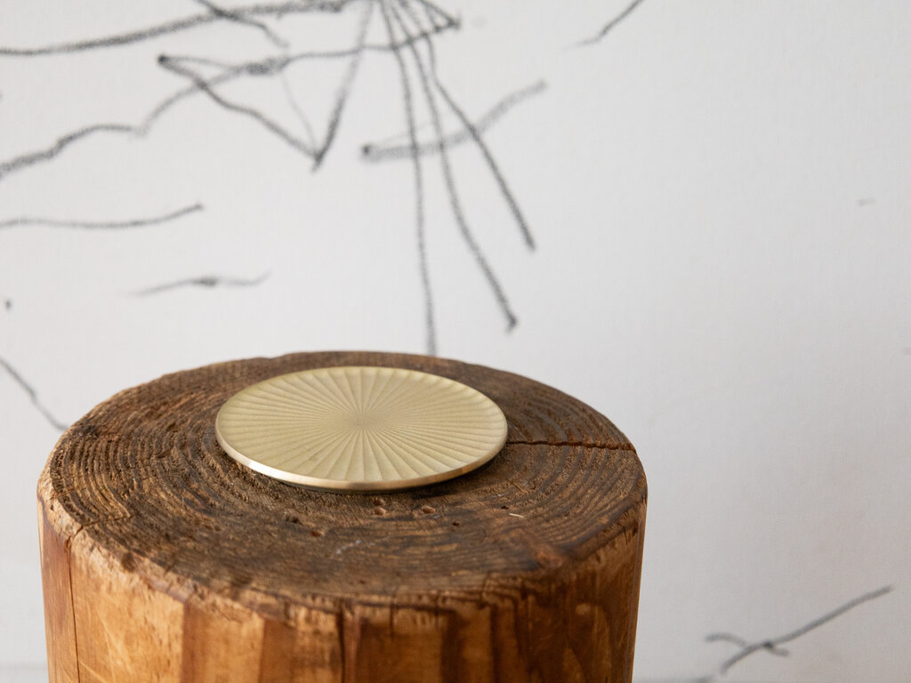 Yamazaki Yoshiki for Futagami Ihada Kobo Brass Coaster