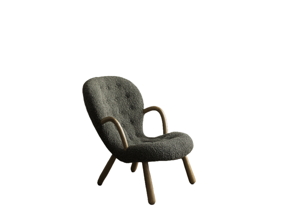 Dagmar Clam Chair (Fabric Upholstery)
