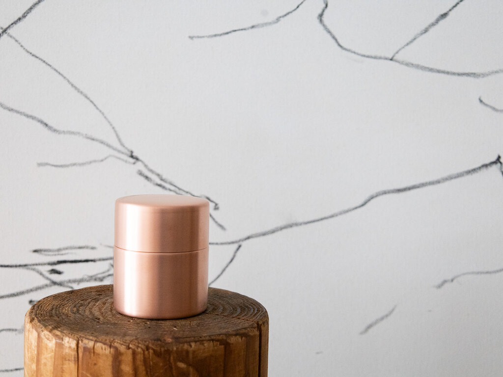 Azmaya Copper Tea Container (Medium)