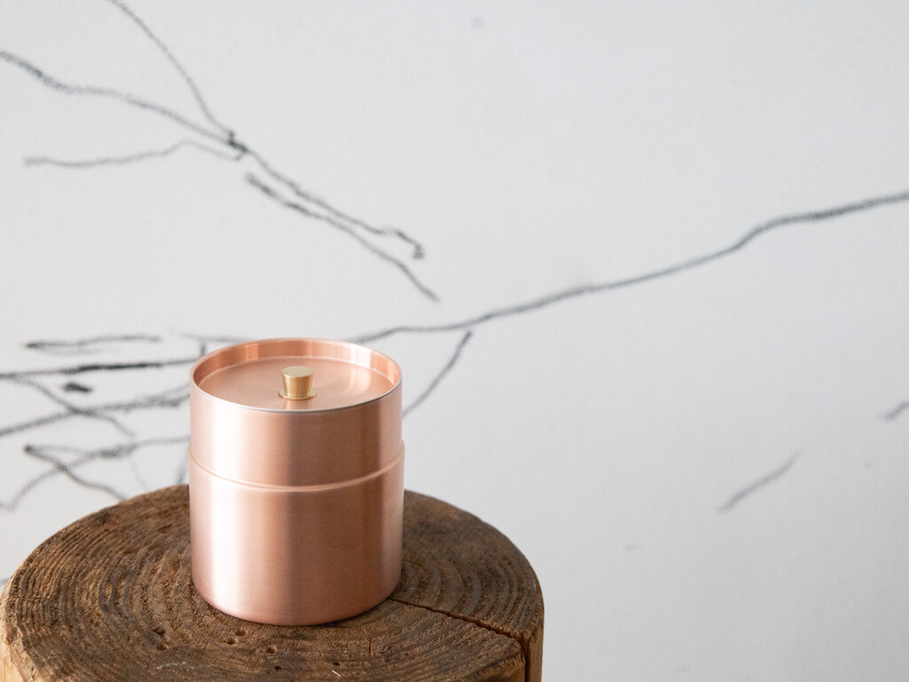 Azmaya Copper Tea Container (Medium)