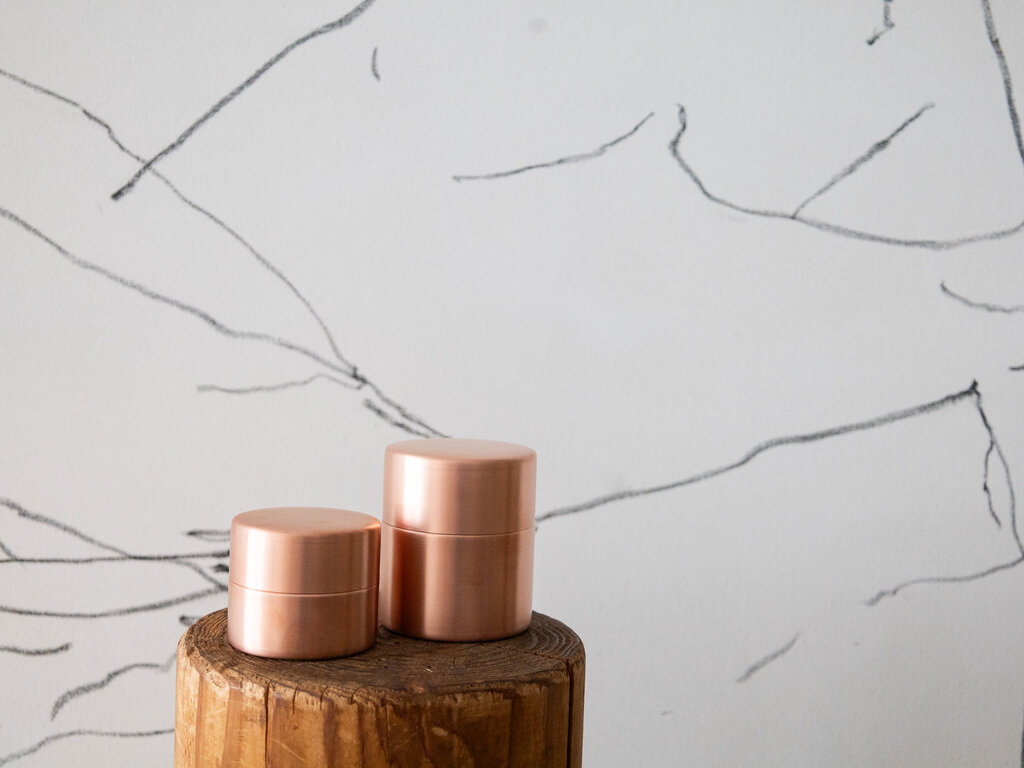 Azmaya Copper Tea Container (Medium)