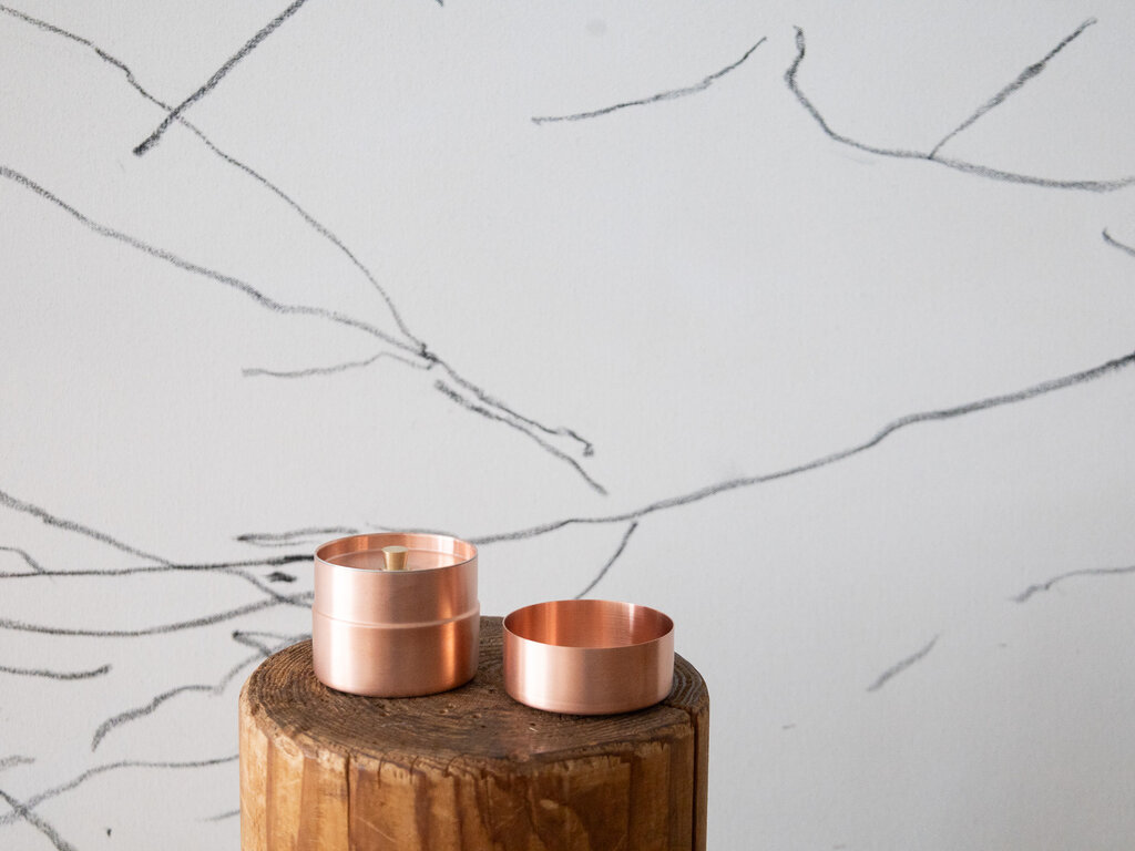 Azmaya Copper Tea Container (Small)