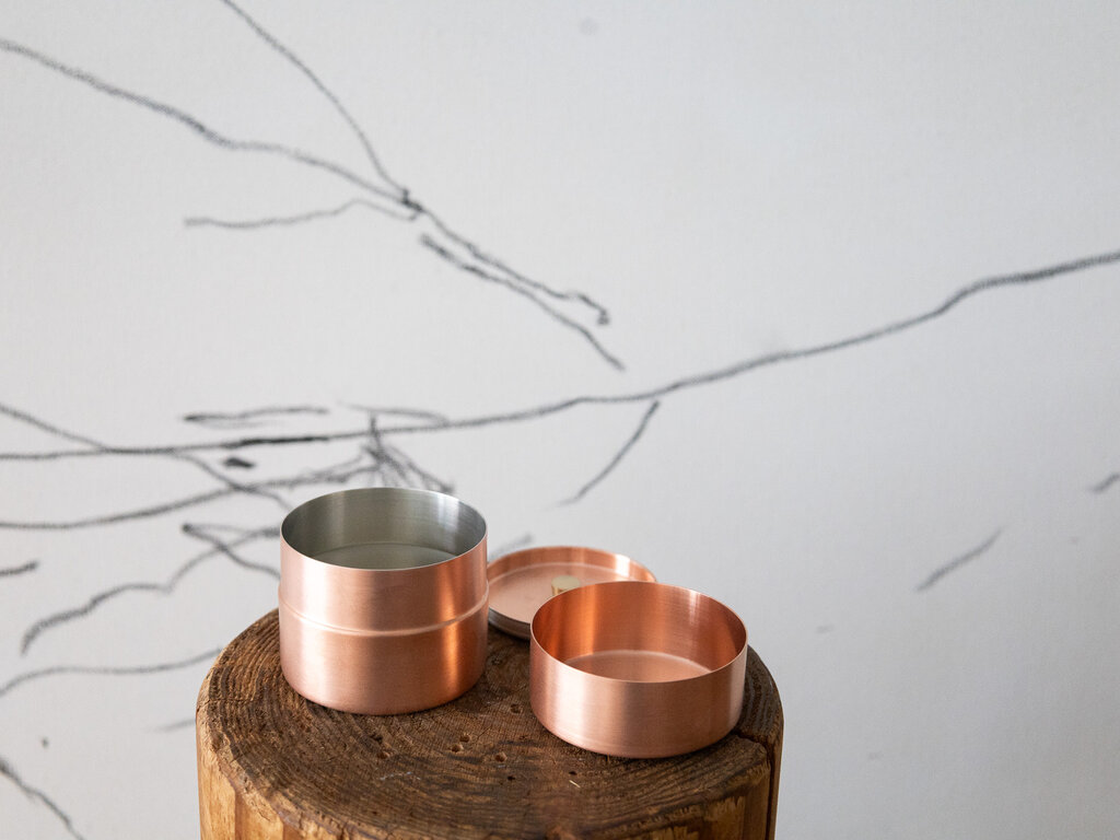 Azmaya Copper Tea Container (Small)