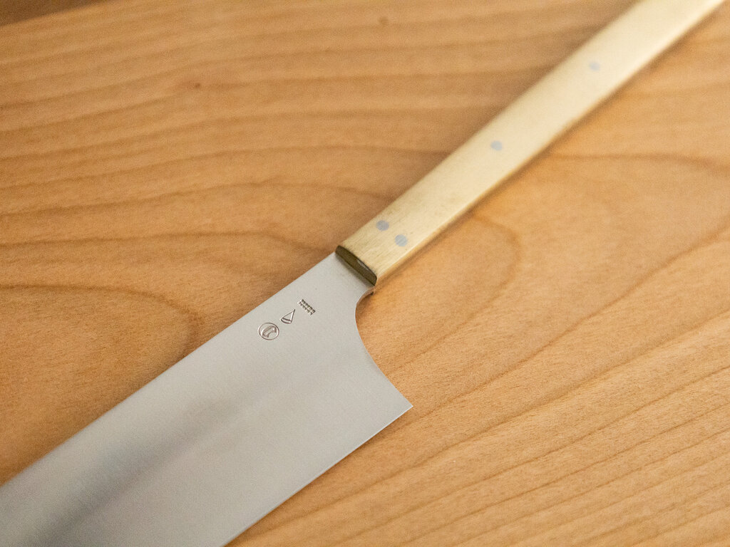 Osamu Saruyama Japanese Brass Cheese Knife
