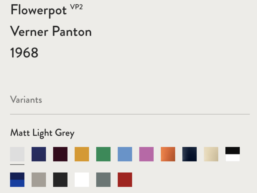 Verner Panton for &Tradition Flowerpot VP2 Pendant
