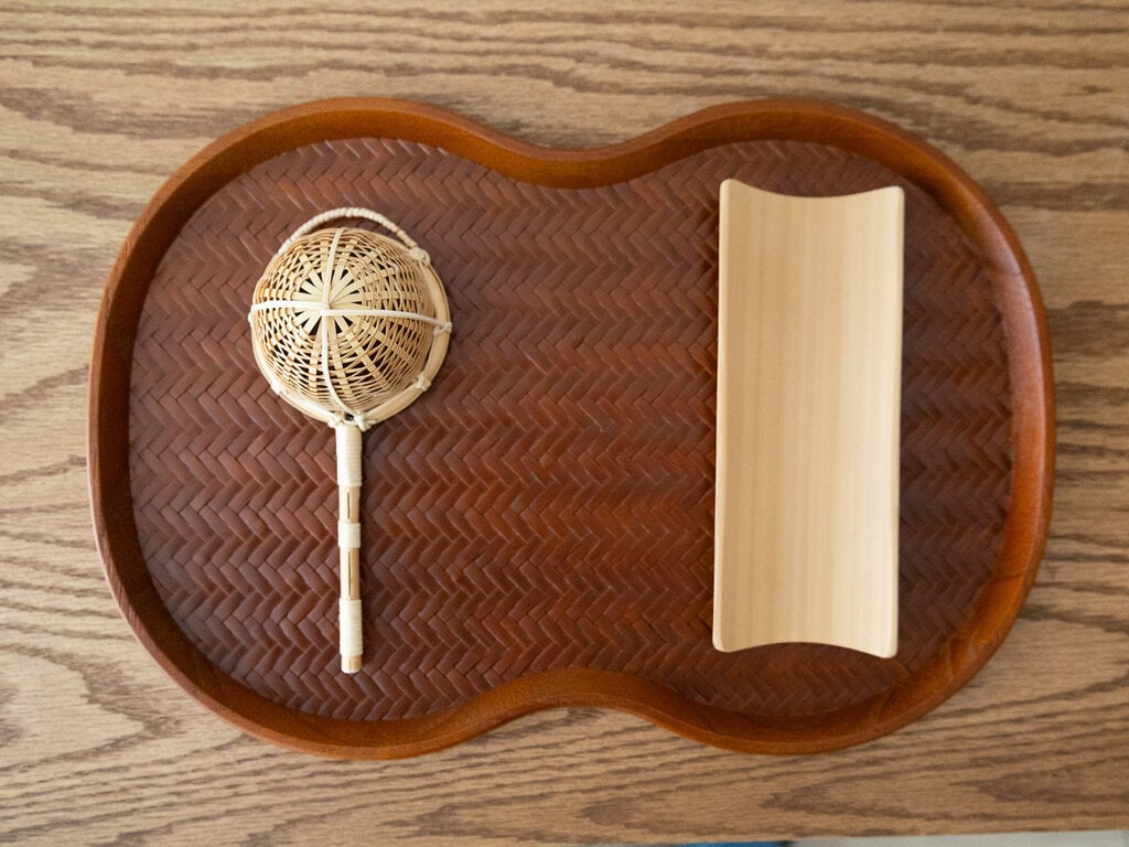 Kohchosai Kosuga Bamboo Ajiro Tray Small