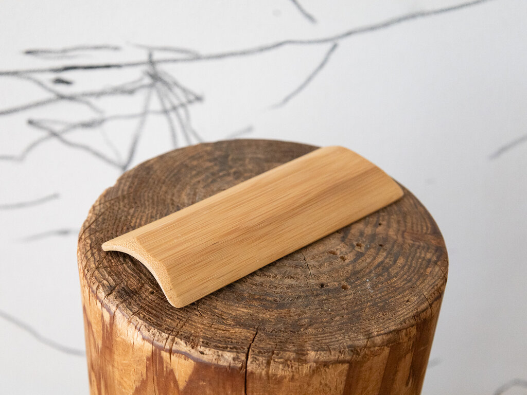 Kohchosai Kosuga Bamboo Sencha Curved Tray for Loose Leaf Tea